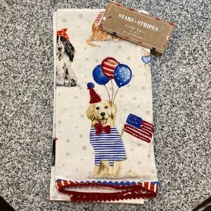 Stars & Stripes Kitchen Towels with Dogs